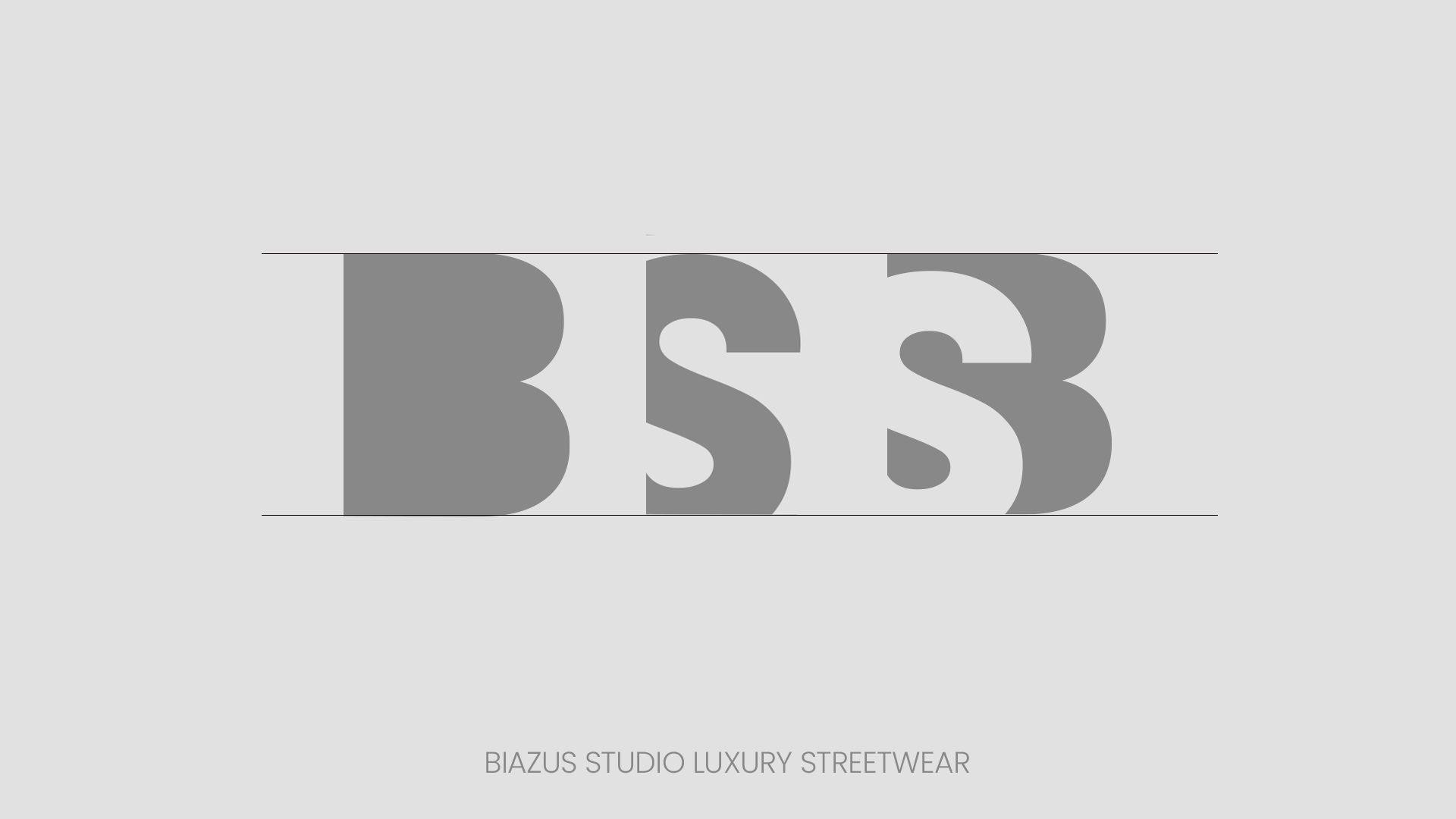 Construção do monograma BS da Biazus Studio